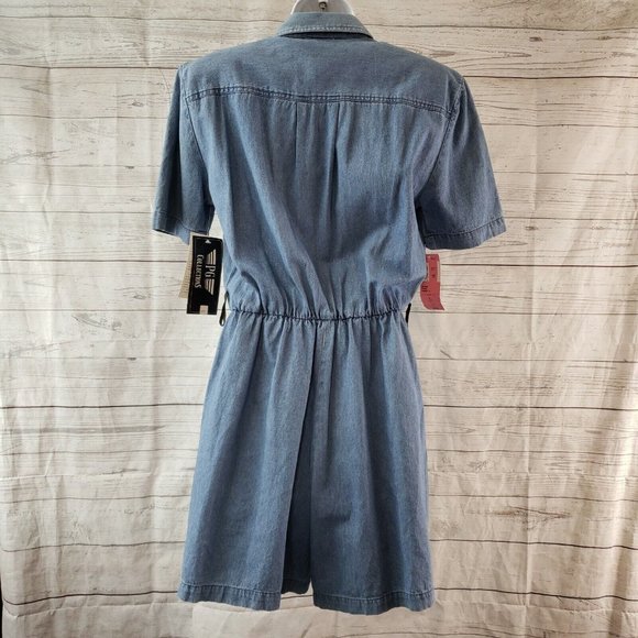 PG Collections by Ginger Bort Womens Romper Sz 6 Blue Short Sleeve - Picture 4 of 5
